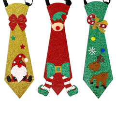 30/50Pcs Pet Christmas Sequin Bow Tie Pet Products Felt Small Dog Christmas Tie Adjustable Dog Collar for Puppy Dog Accessories