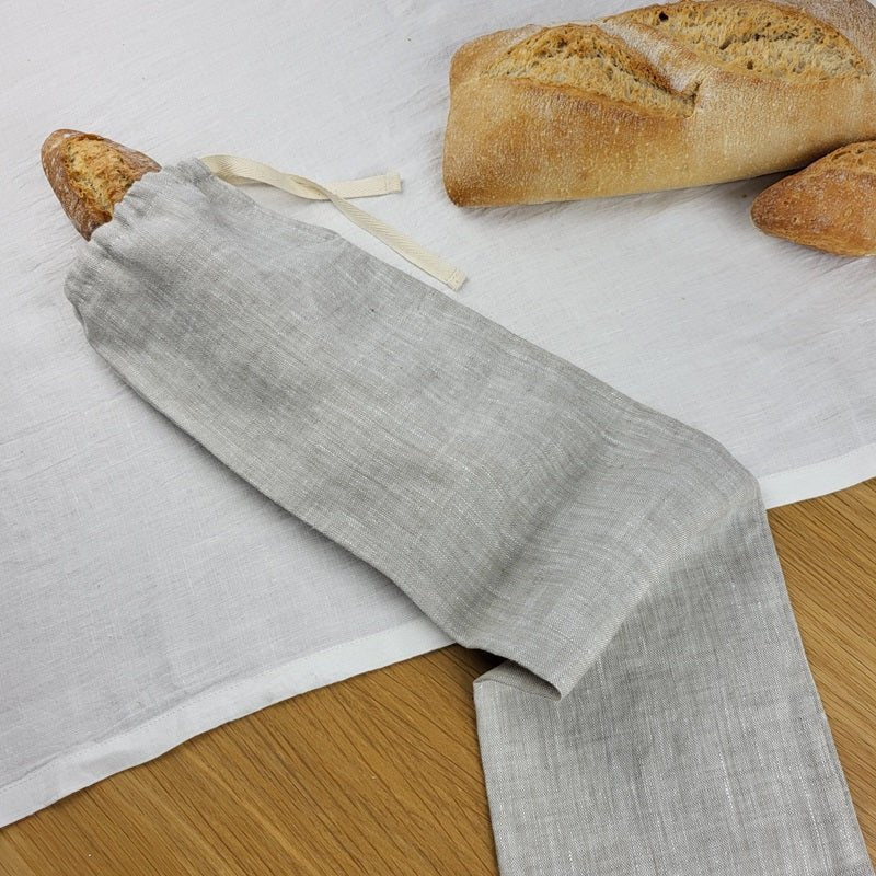 Linen bread bag | natural - AroundTheWineCooler