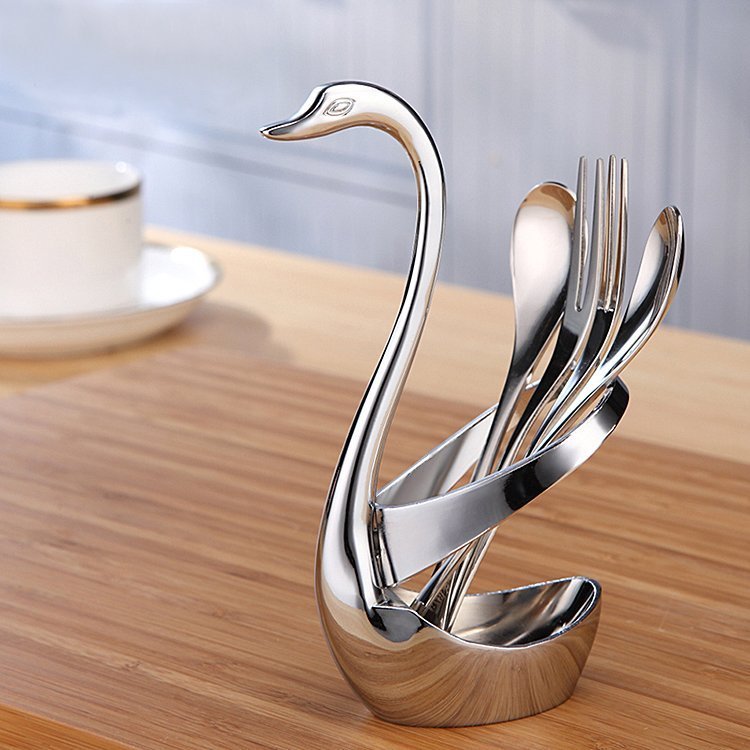 Swan Cutlery Holder - AroundTheWineCooler