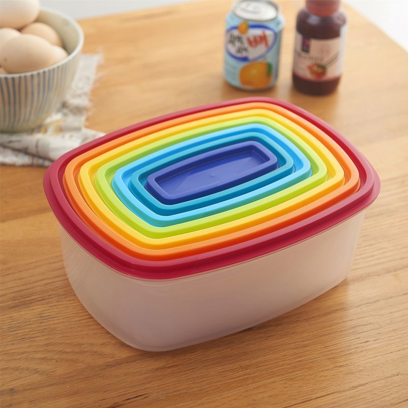7 PCS Rainbow Food Storage Box - AroundTheWineCooler