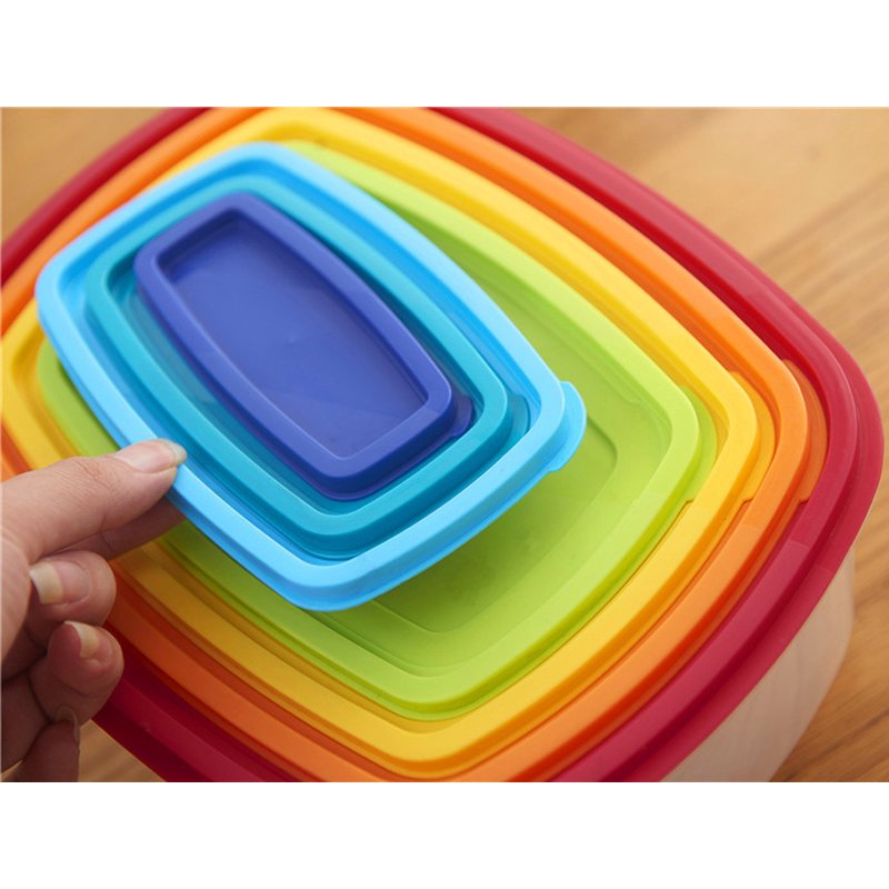 7 PCS Rainbow Food Storage Box - AroundTheWineCooler