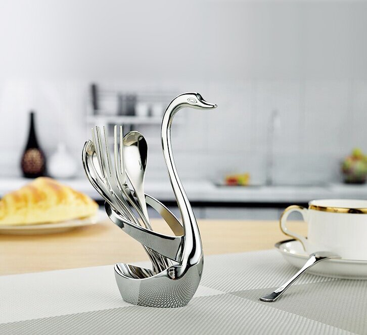 Swan Cutlery Holder - AroundTheWineCooler