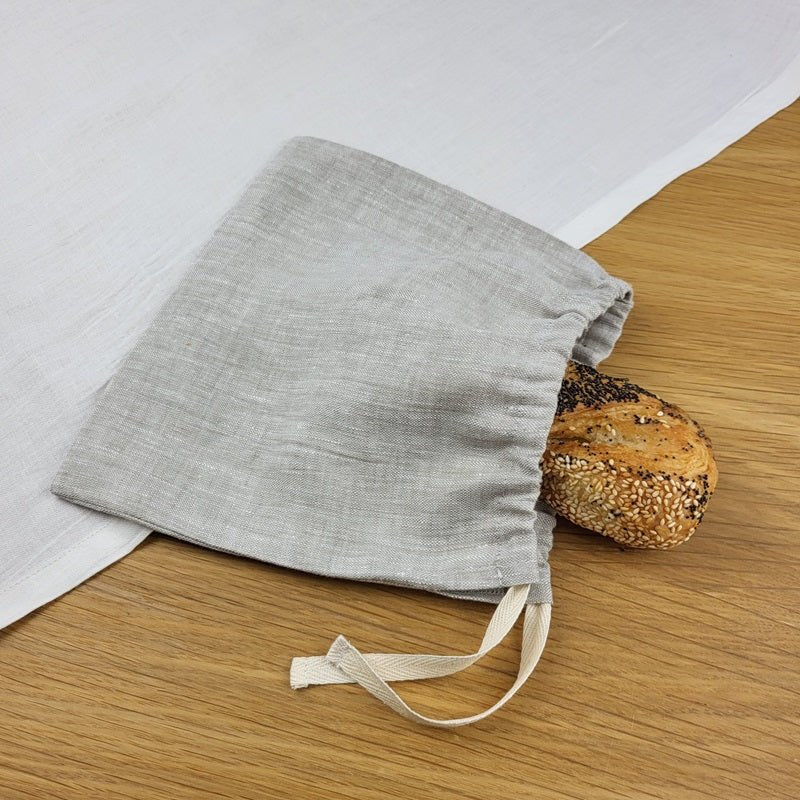 Linen bread bag | natural - AroundTheWineCooler