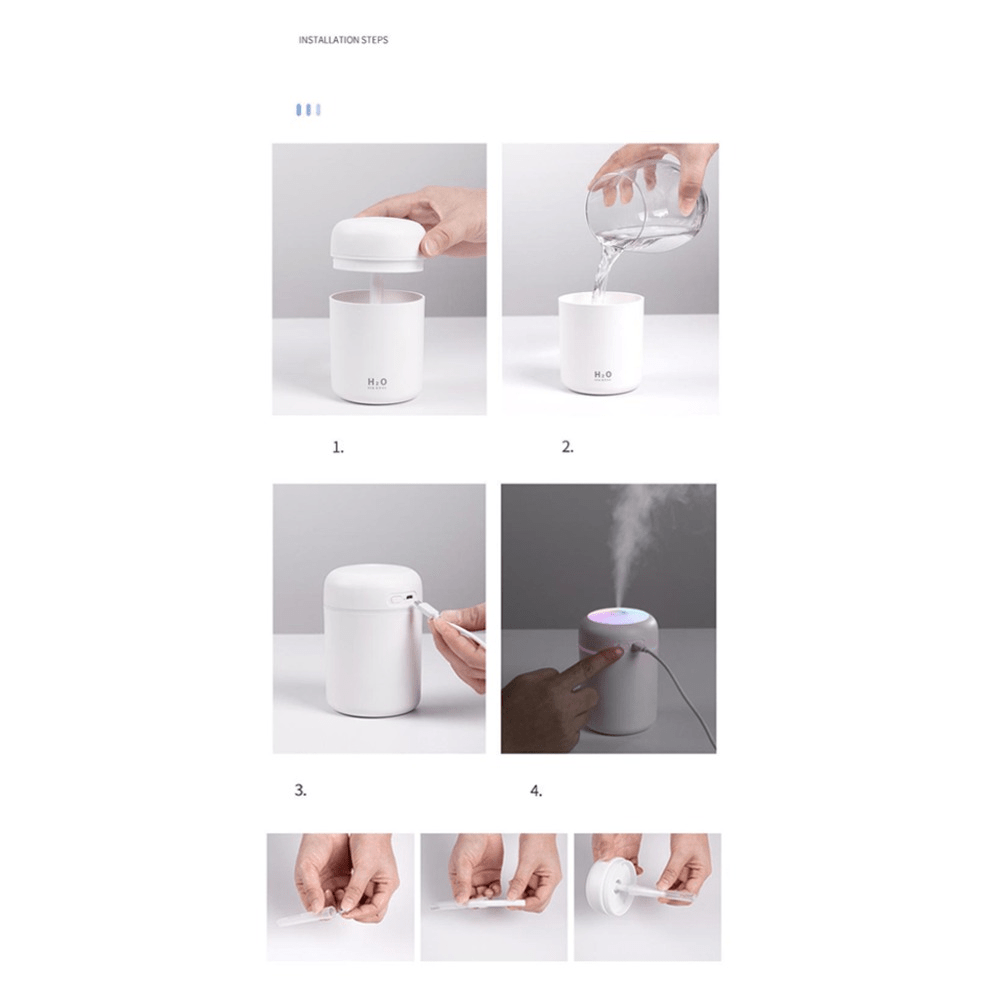 Portable Air Humidifier Aroma Essential Oil Diffuser for Car Home - AroundTheWineCooler