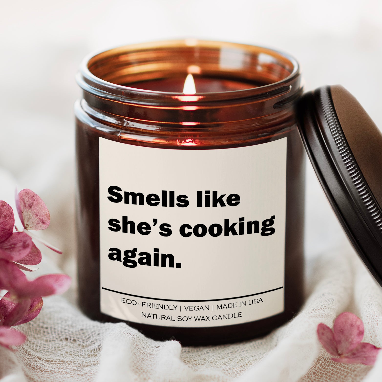 Smells like she is cooking again Candle - AroundTheWineCooler