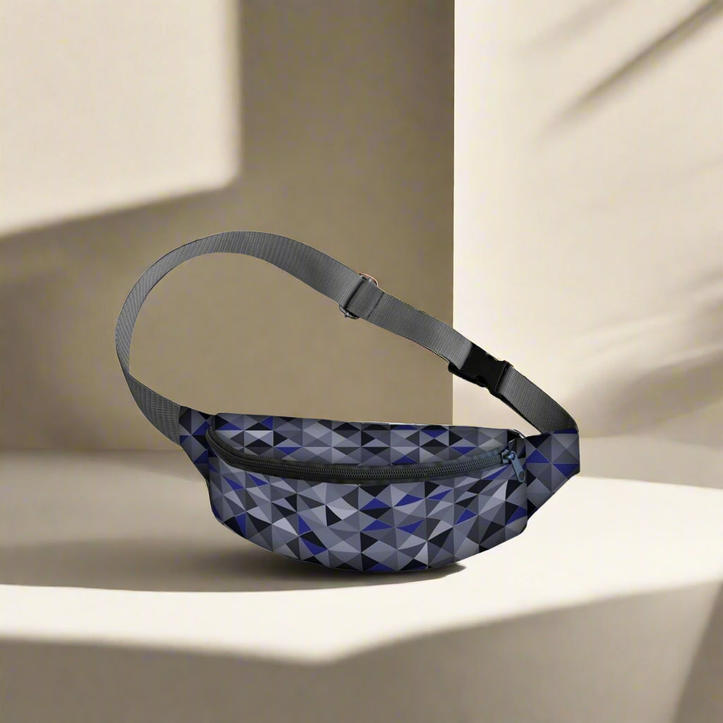 Indygo Night Belt Bag In Canvas Nerki Line Bertoni - AroundTheWineCooler