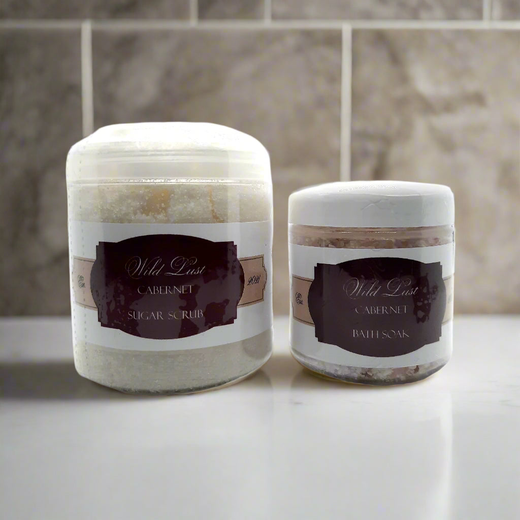 Wild Lust Cabernet Scrub & Bath Soak Bundle - AroundTheWineCooler