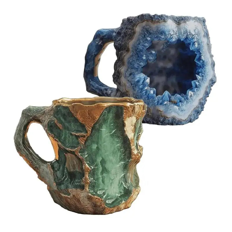 Imitation Mineral Crystal Texture Coffee Mug Exquisite Texture Design Water Cup Agate Texture Hot Cold Water Cup For Boys Girls