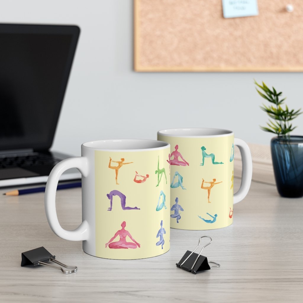Yoga Poses Mug - AroundTheWineCooler