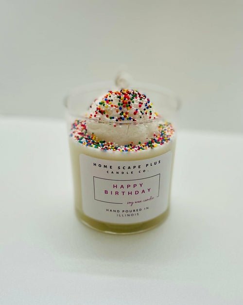 Happy Birthday Candle - Ice Cream Scoop - AroundTheWineCooler