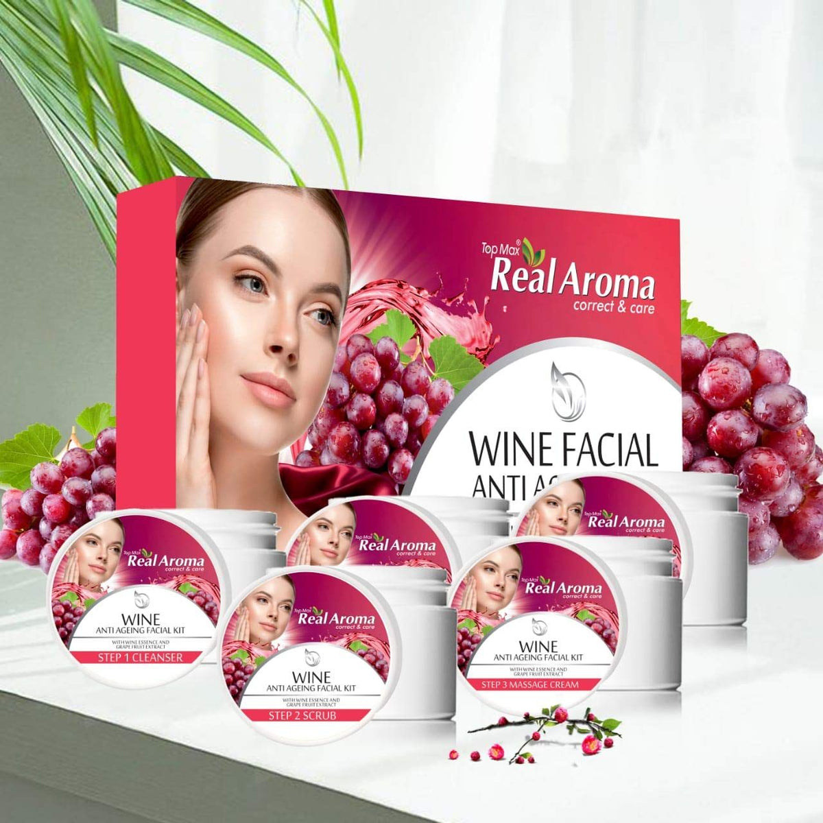Red Wine Facail kit (5 in 1) - AroundTheWineCooler