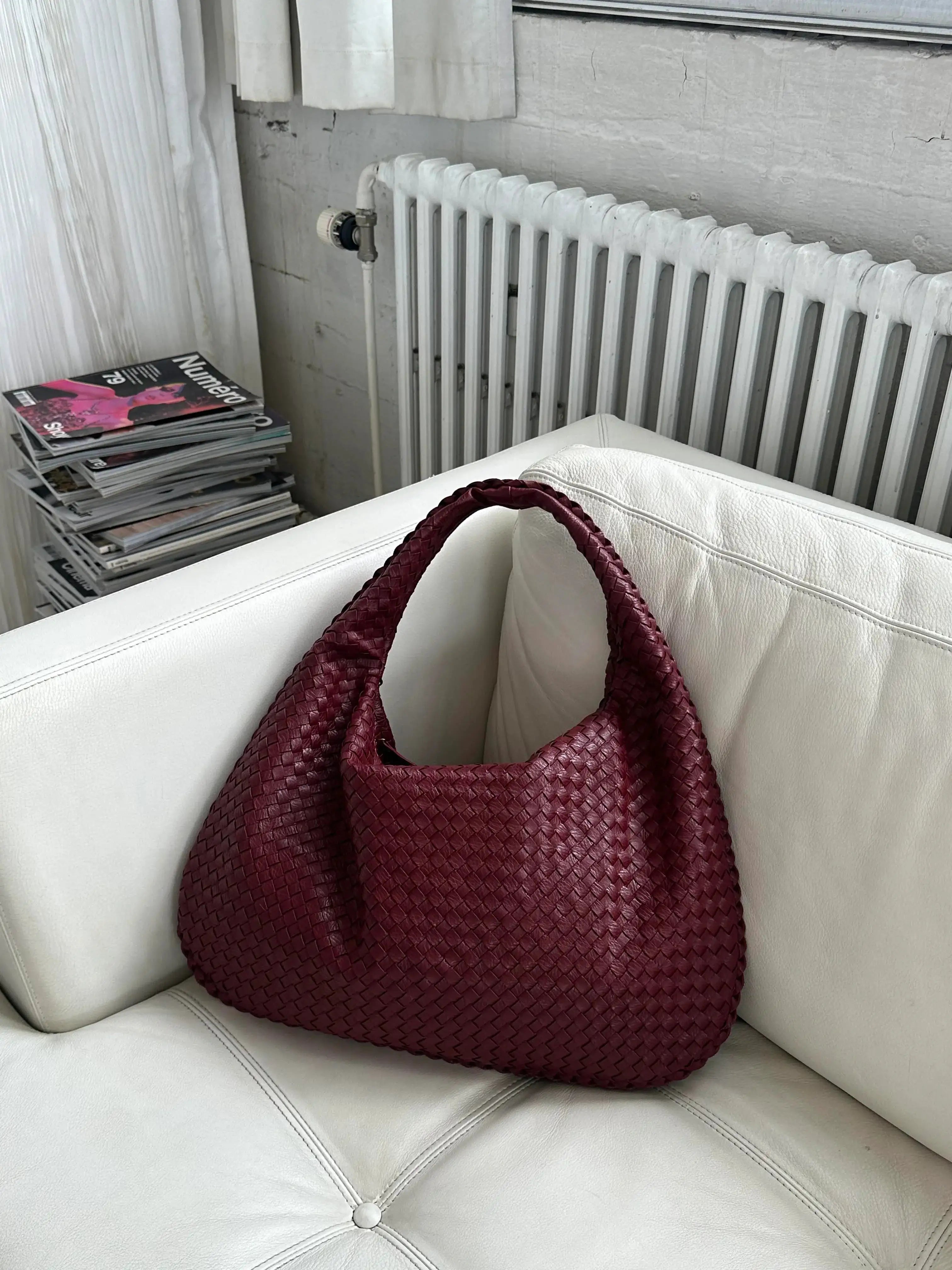 Everyday Leather Bag - Wine Red - AroundTheWineCooler