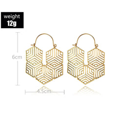 Hex -Gold Earrings