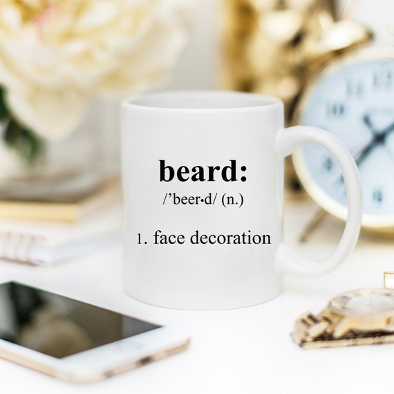 Beard Coffee Mug, Funny Coffee Mugs, Gift For Him, - AroundTheWineCooler