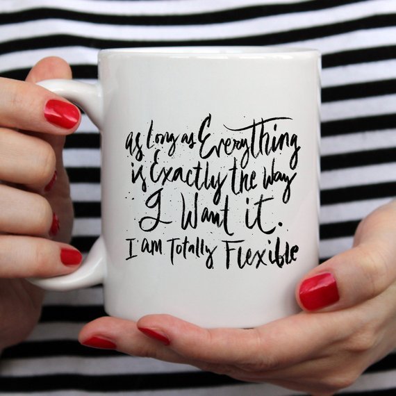 Totally Flexible, Coffee Mug, Coffee Cup, Funny - AroundTheWineCooler