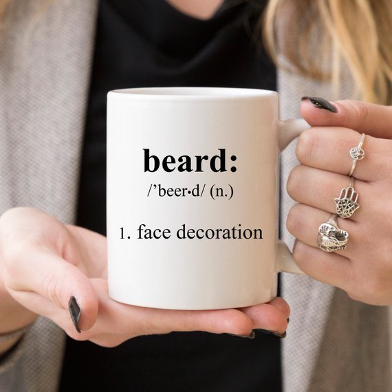 Beard Coffee Mug, Funny Coffee Mugs, Gift For Him, - AroundTheWineCooler