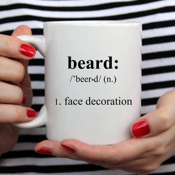 Beard Coffee Mug, Funny Coffee Mugs, Gift For Him, - AroundTheWineCooler