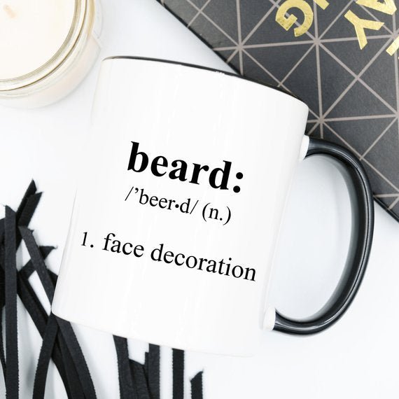 Beard Coffee Mug, Funny Coffee Mugs, Gift For Him, - AroundTheWineCooler