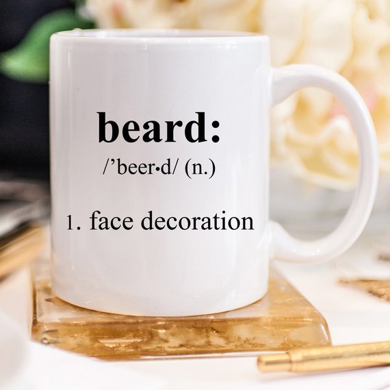 Beard Coffee Mug, Funny Coffee Mugs, Gift For Him, - AroundTheWineCooler