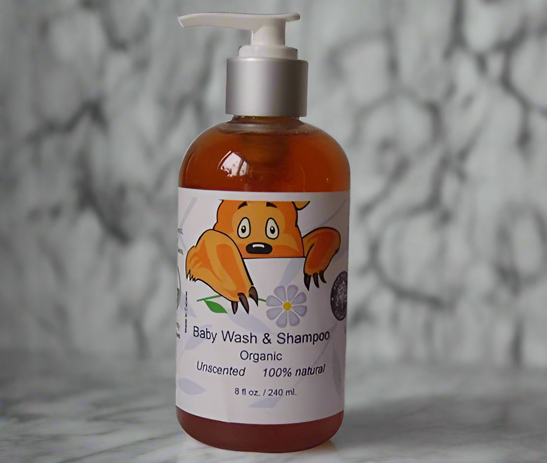 Organic Baby wash and shampoo for sensitive skin, - AroundTheWineCooler