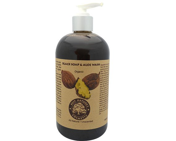 Organic Black Soap & Aloe Wash 8oz/240ml - AroundTheWineCooler