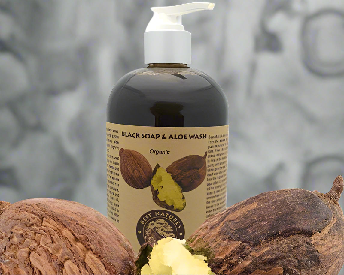 Organic Black Soap & Aloe Wash 8oz/240ml - AroundTheWineCooler