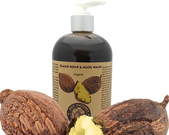 Organic Black Soap & Aloe Wash 8oz/240ml - AroundTheWineCooler