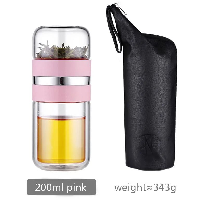 Glass Tea Infuser Bottle - AroundTheWineCooler