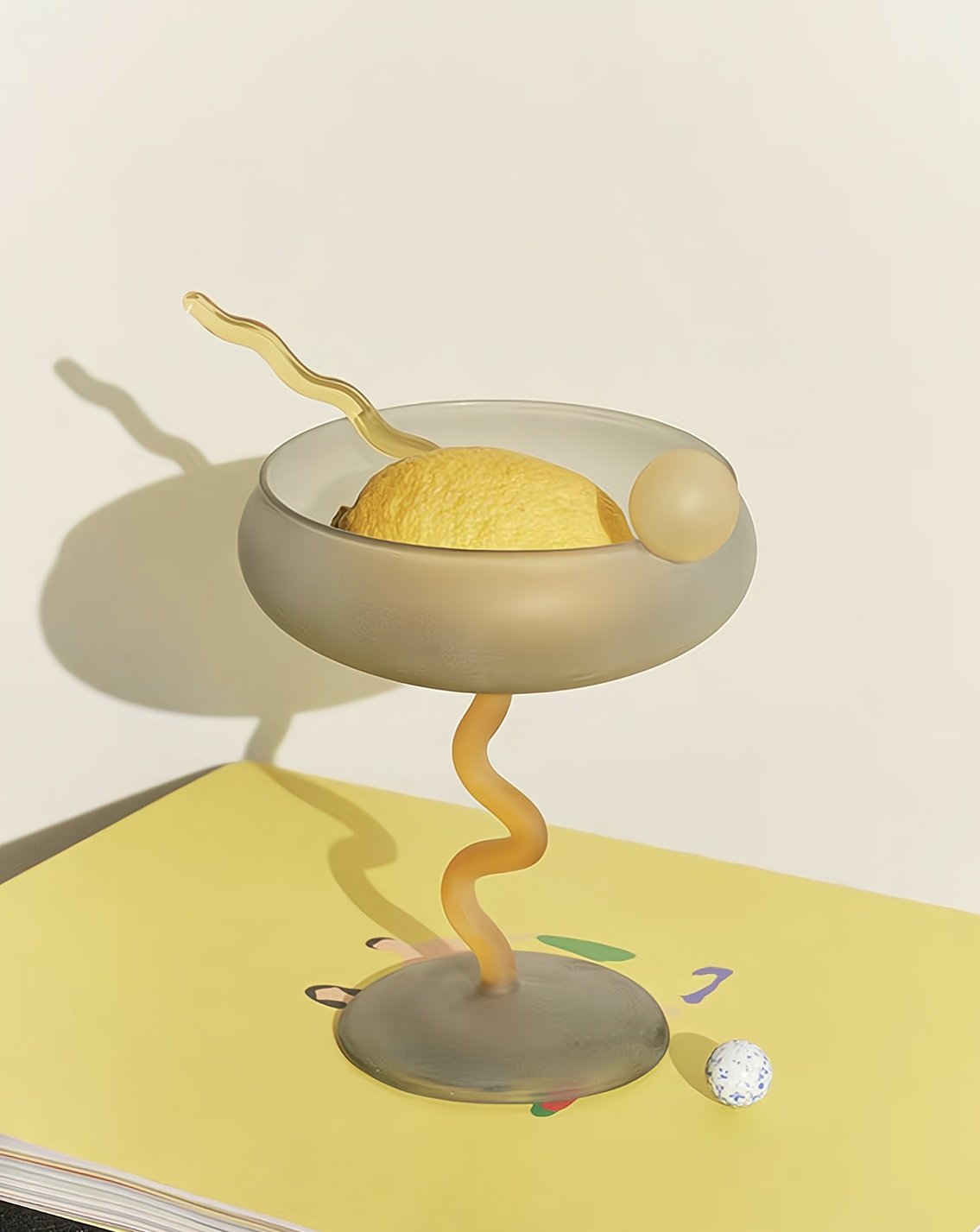 Jelly Bean Wine Glass - Whimsical Eclectic Dopamine Cocktail Coupe - AroundTheWineCooler