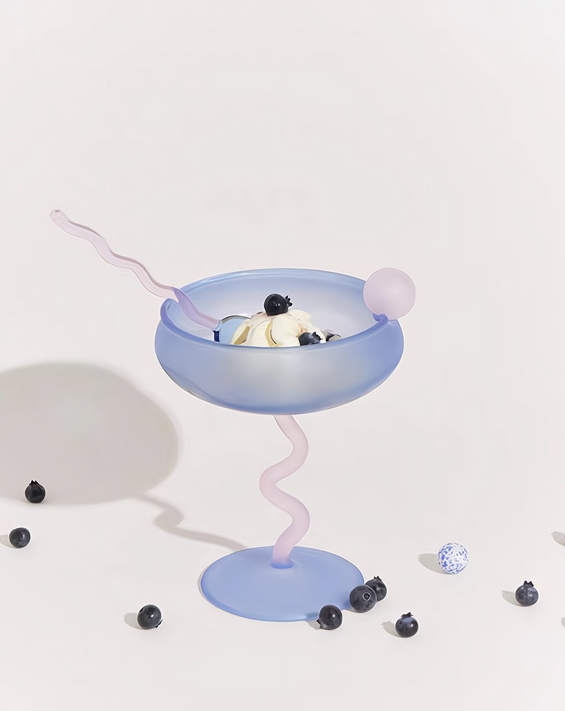 Jelly Bean Wine Glass - Whimsical Eclectic Dopamine Cocktail Coupe - AroundTheWineCooler