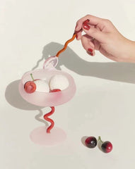 Jelly Bean Wine Glass - Whimsical Eclectic Dopamine Cocktail Coupe - AroundTheWineCooler