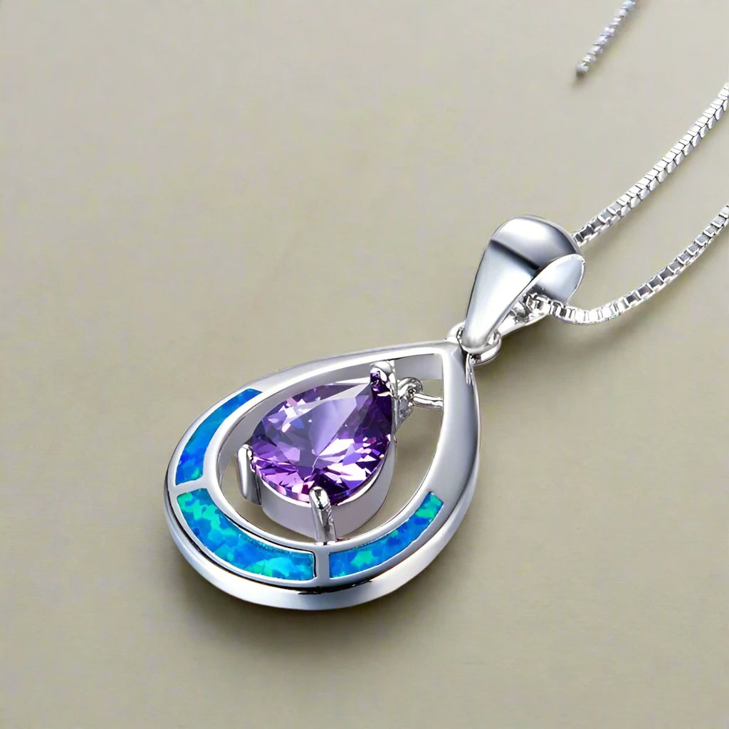 Shape Purple Zircon Pendants Gifts - AroundTheWineCooler