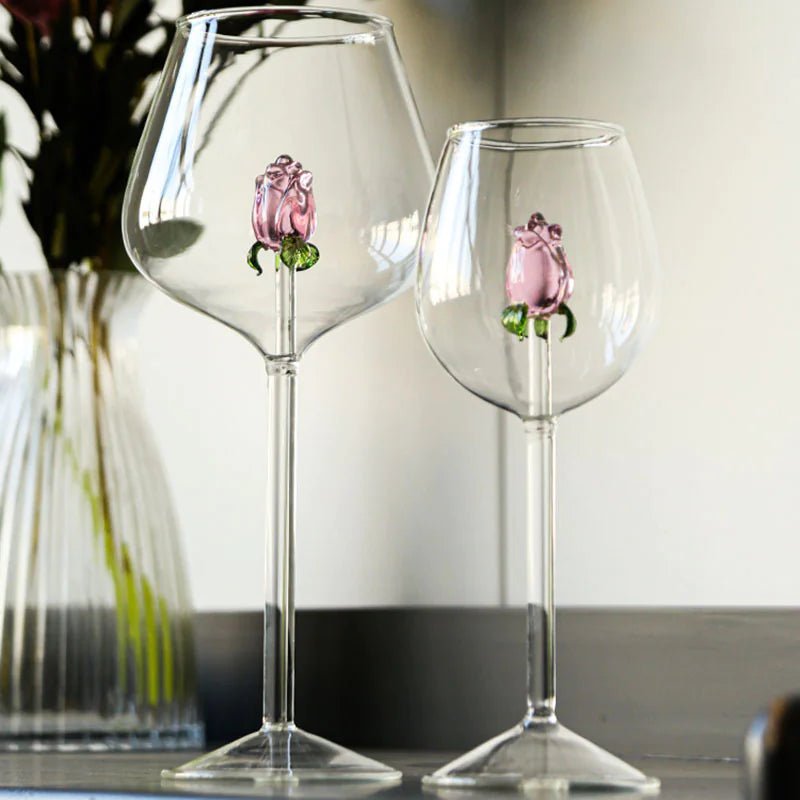 Rose Wine Glass - AroundTheWineCooler