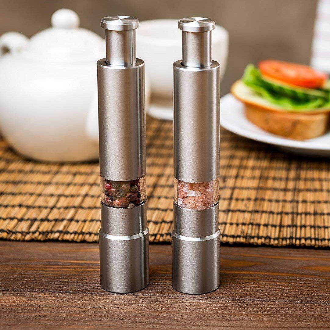 Premium Stainless Steel Salt and Pepper Spice Grinder - AroundTheWineCooler