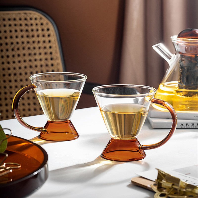 Modern Glass Tea Kettle Set - Teapot & Tea Cups Set - AroundTheWineCooler