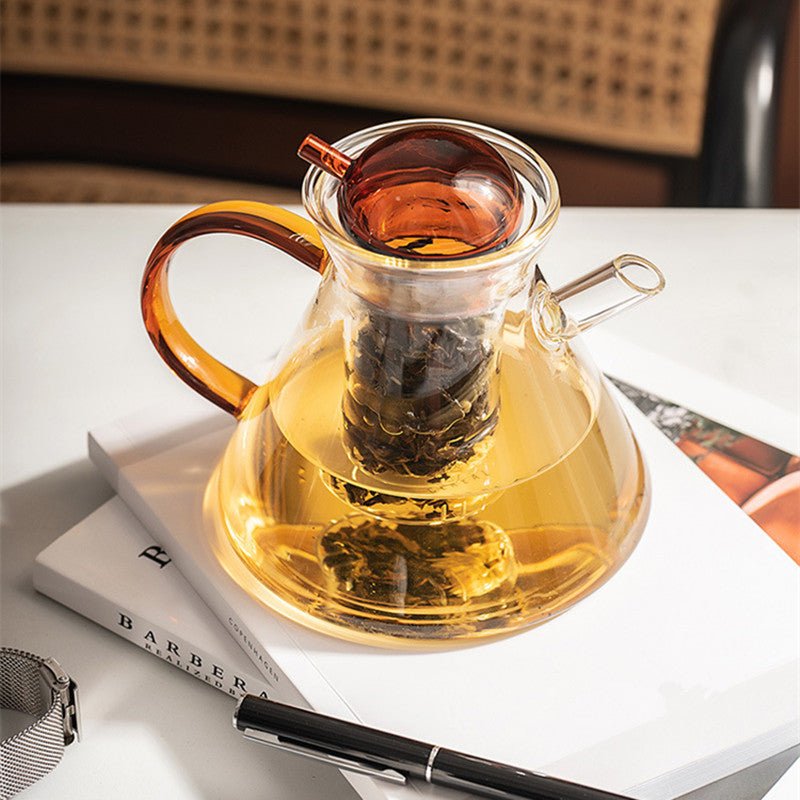 Modern Glass Tea Kettle Set - Teapot & Tea Cups Set - AroundTheWineCooler