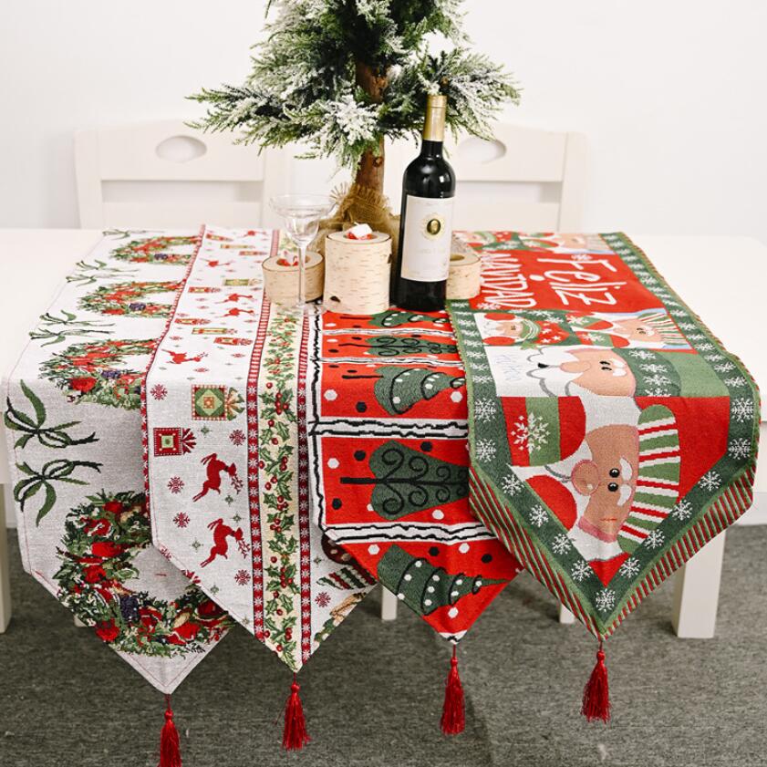 Christmas Table Runner Decoration Supplies Knitted Cloth Creative