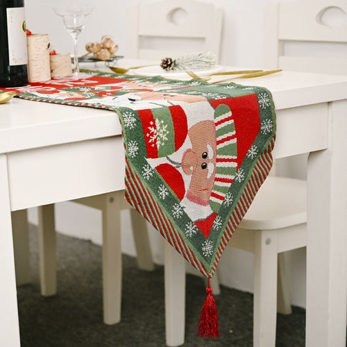 Christmas Table Runner Decoration Supplies Knitted Cloth Creative