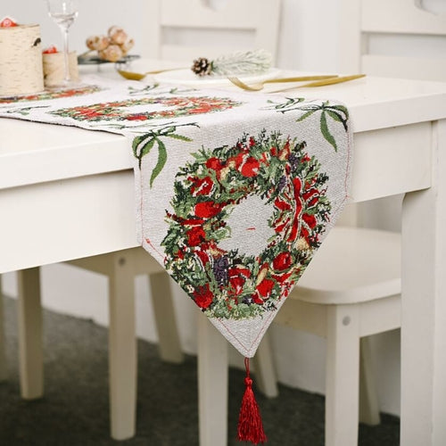 Christmas Table Runner Decoration Supplies Knitted Cloth Creative