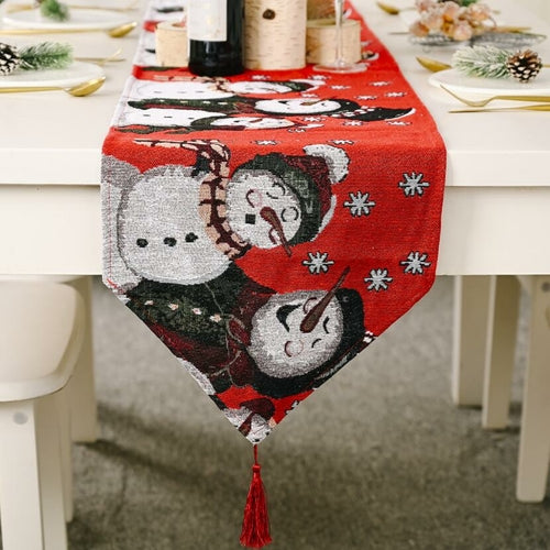 Christmas Table Runner Decoration Supplies Knitted Cloth Creative