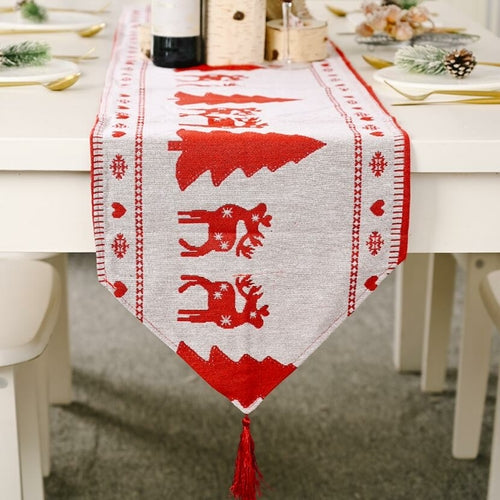 Christmas Table Runner Decoration Supplies Knitted Cloth Creative
