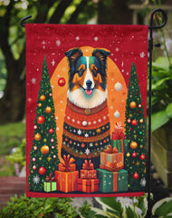 Collie Holiday Christmas Garden Flag