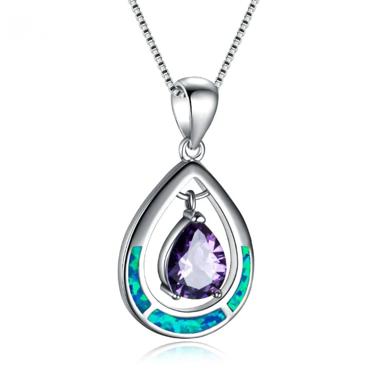 Shape Purple Zircon Pendants Gifts