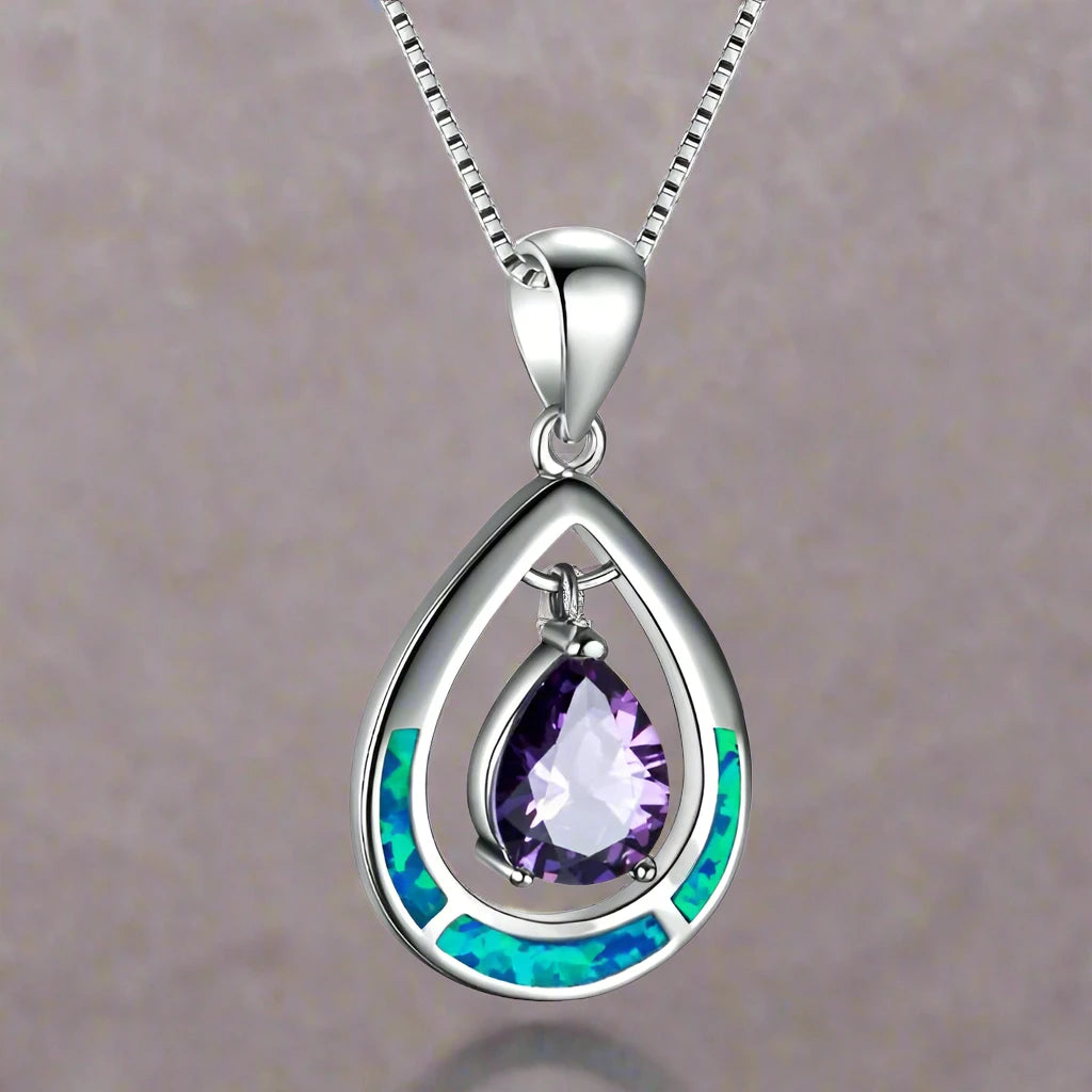 Shape Purple Zircon Pendants Gifts - AroundTheWineCooler