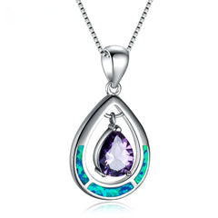 Shape Purple Zircon Pendants Gifts