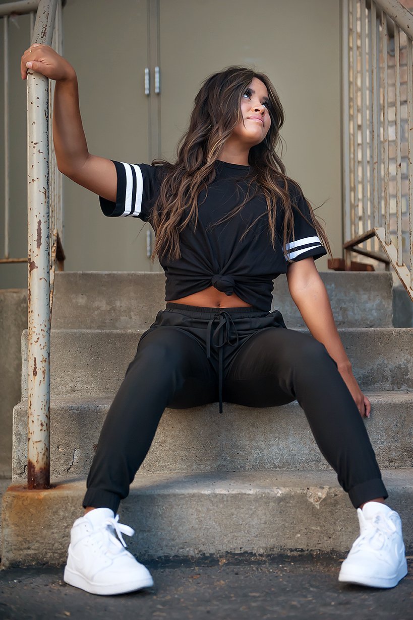 DT UPTOWN Lightweight Joggers in Black - AroundTheWineCooler