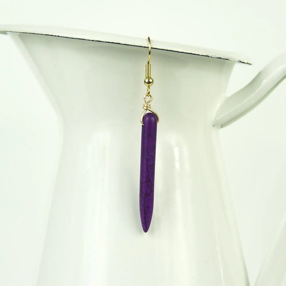 Pin - Down Earrings - Plum - AroundTheWineCooler